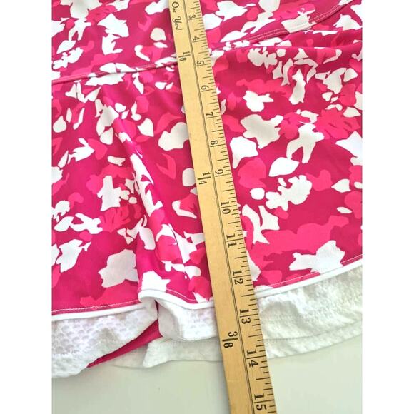 GRAND SLAM Women's Skirt Skort XL Tennis Pickleball Pink White Ruffle Floral - Picture 6 of 8